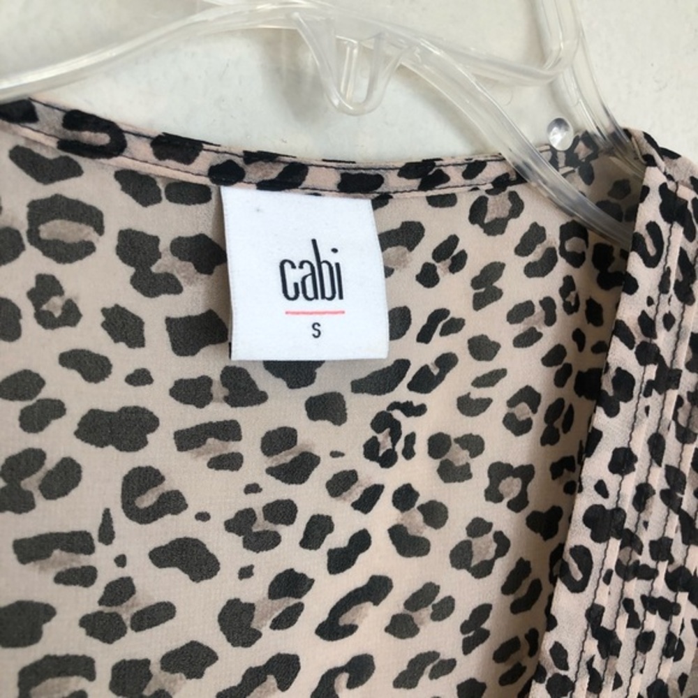 Cabi Leopard Ruffle Blouse # 3612 - Picture 2 of 4